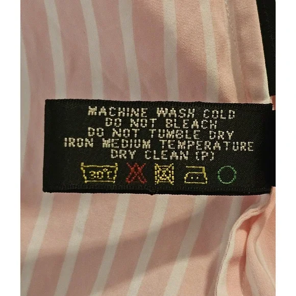 Ralph Lauren Pink Striped Puff Sleeve Button Up Shirt Women's Size 12 - Picture 5 of 5